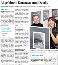 Bericht WZ zur Fotoausstellung im Atelier-Moosgasse