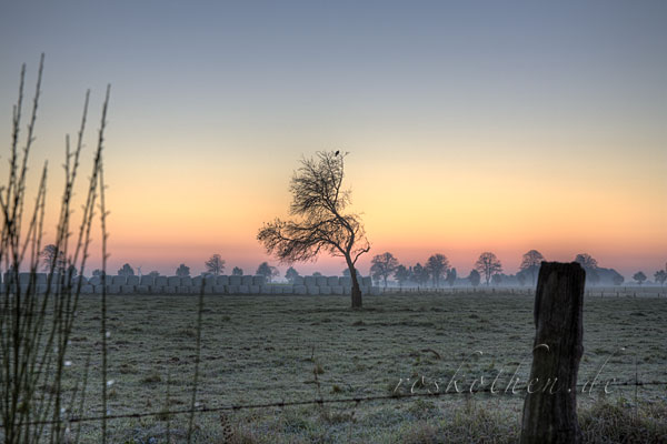 Kempener Sonnenaufgang im Oktober 2007