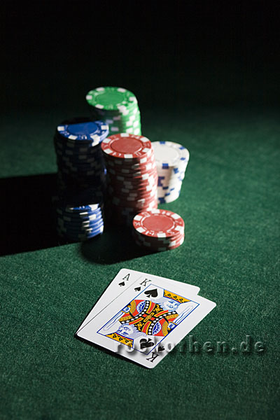 Pokern Foto Fotografie Lizensfreie Fotos Poker AKs Ass King suited Ass König suited