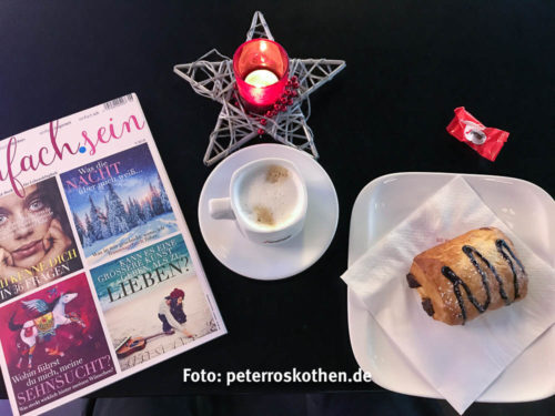 Kleines Frühstück an Heiligabend in der Tankstelle