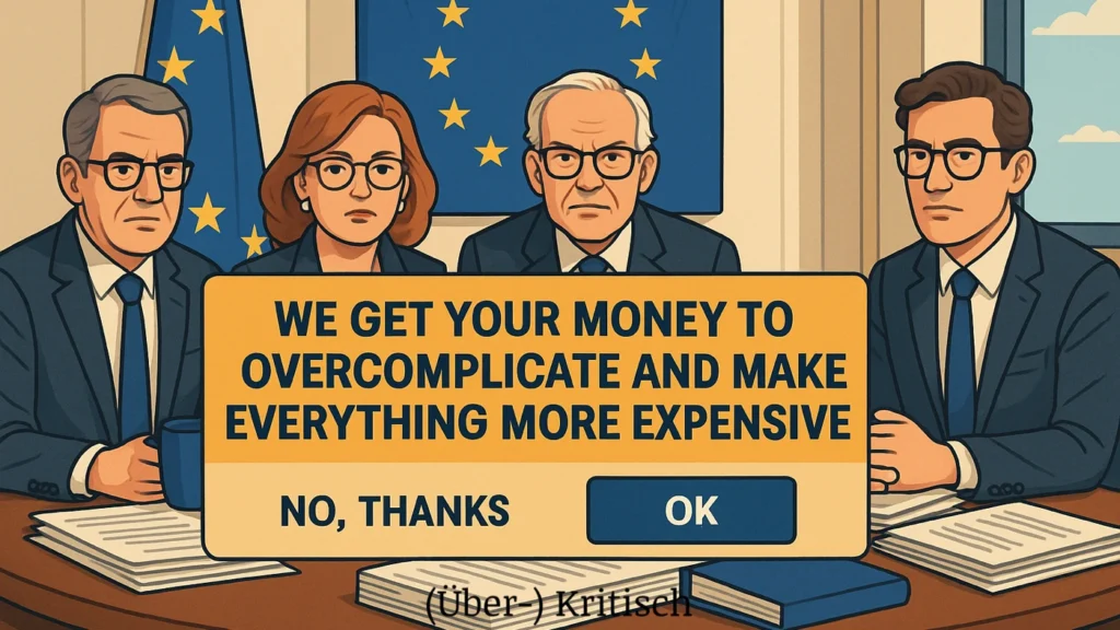 Warum uns die EU mit KI-Regeln beschäftigt. Bild: KI generiert für ueberkritisch.