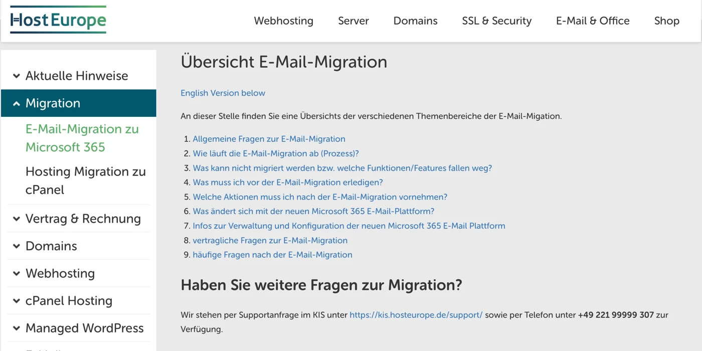 Hosteurope service schlecht erreichbar